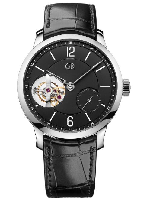 Replica Greubel Forsey Watch Tourbillon 24 Secondes Vision Platinium Black dial Men